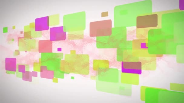 Animation Bunter Formen Auf Weißem Hintergrund Formen Farben Bewegung Und — Stockvideo