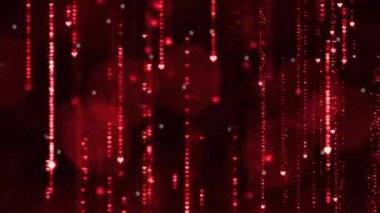 Siyah arkaplandaki ışık noktalarının canlandırması. Şekiller, desen ve ışık konsepti dijital olarak oluşturulmuş video.