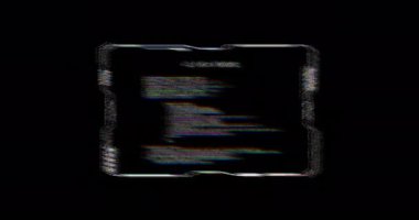 Ai veri madenciliği metniyle hatalı arayüz animasyonu, siyah arkaplan üzerinde işlem. Bağlantı, veri, işleme, ai, dijital arayüz ve iletişim, dijital olarak oluşturulmuş video.