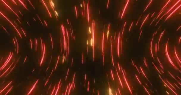 Анімація Сяючих Слідів Світла Рухаються Чорному Тлі Світло Візерунок Колір — стокове відео