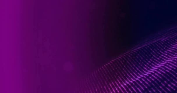 Анимация Светящейся Сетки Светящихся Пятен Фиолетовом Фоне Концепция Света Цвета — стоковое видео