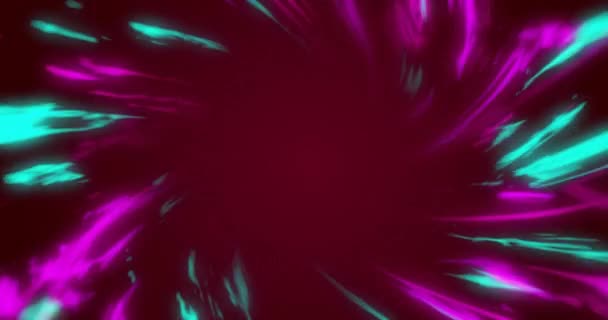 Kırmızı Arkaplanda Hareket Eden Parlak Işık Izlerinin Animasyonu Işık Renk — Stok video