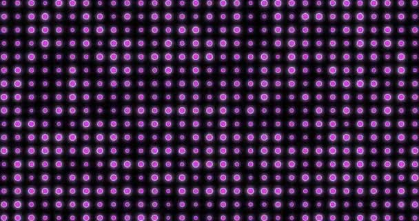 Animación Manchas Púrpuras Pulsantes Luz Sobre Fondo Negro Concepto Patrón — Vídeo de stock