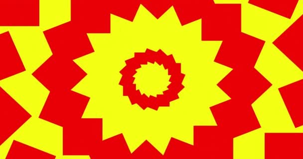 Animación Patrón Rojo Moviéndose Sobre Fondo Amarillo Concepto Patrón Color — Vídeos de Stock