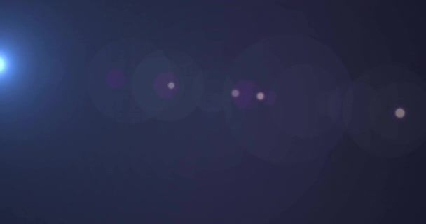 Анімація Сяючих Світлових Плям Синьому Фоні Концепція Світла Кольору Руху — стокове відео