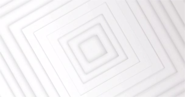 Анимация Пульсирующих Белых Квадратов Движущихся Бесшовной Петле Форма Шаблон Цвет — стоковое видео