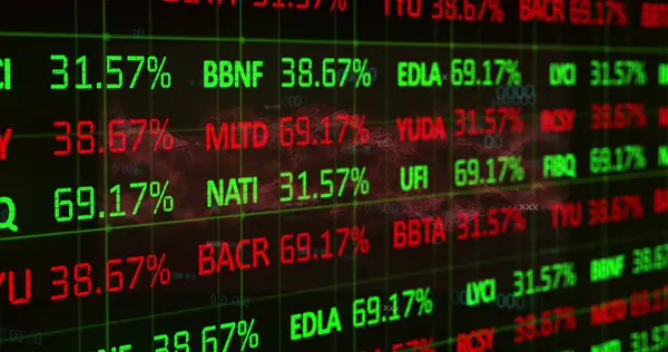 Image Financial Data Processing Dark Background Global Business Finance Data — Stock Photo, Image