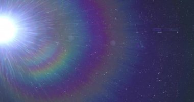 Siyah zemin üzerindeki ışık izlerinin animasyonu. Şekiller, desen ve ışık konsepti dijital olarak oluşturulmuş video.