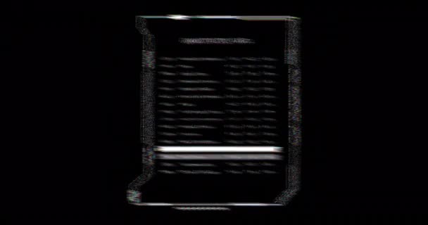 Анімація Мережевого Інтерфейсу Кількісною Обробкою Тексту Даних Чорному Тлі Єднання — стокове відео