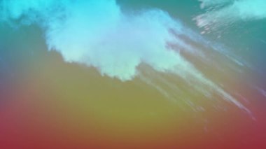 Renkli arka planda barut animasyonu. Şekiller, renkler, hareket ve arkaplan konsepti dijital olarak oluşturulmuş video.