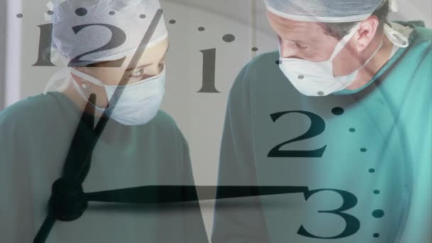 애니메이션 코카서스 남성과 외과의 수술을 비상사태 서비스 디지털 방식으로 생성된 — 비디오