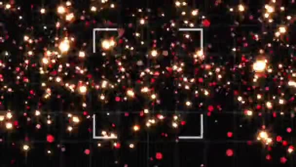 Анімація Сканування Простору Над Світловими Плямами Глобальна Технологія Концепція Цифрового — стокове відео