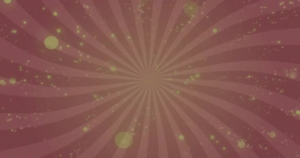 Animation Laughing Planet Earth Green Light Spots Radial Brown Stripes — Stock Video