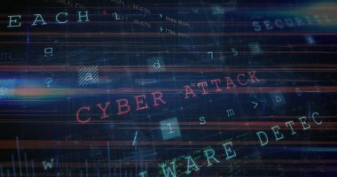 Siber güvenlik verileri mavi arkaplandaki ışık noktalarıyla karşılaştırılıyor. siber güvenlik teknolojisi kavramı