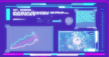 Arayüzdeki bağlantı ve veri işleme ağının resmi. dijital arayüz, iletişim ve teknoloji konsepti dijital olarak oluşturulmuş görüntü.