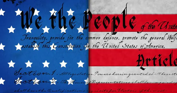 Bilde Tekst Flagg Usa Uavhengighetsdag Patriotisme Feiringskonsept Digitalt Generert Bilde – stockfoto
