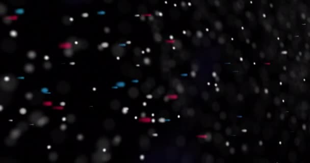다채로운 Dna 가닥의 애니메이션 디지털 인터페이스 디지털 방식으로 생성된 비디오 — 비디오