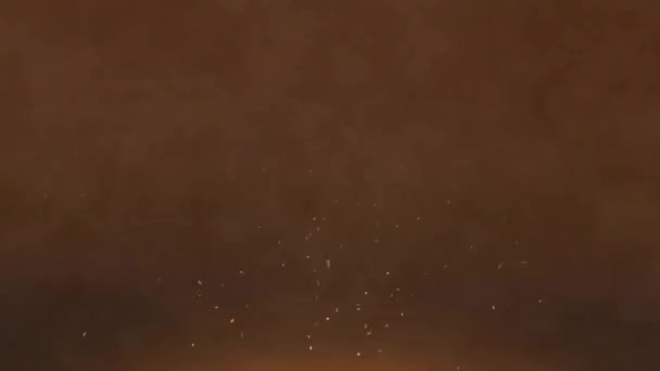 Animace Zářících Ohňostrojů Explodujících Hnědém Pozadí Oslava Barva Tvar Světlo — Stock video