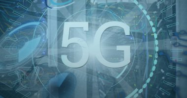 Küre ve bağlantı ağlı metin görüntüsü. Dijital arayüz teknolojisi ve ağ konsepti dijital olarak oluşturuldu.