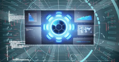 Veri işleme görüntüsü ve dijital alan üzerinde 5g. ağ, iletişim, veri işleme ve teknoloji konsepti dijital olarak oluşturulmuş görüntü.