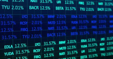 Siyah arkaplan üzerinde veri işleme resmi. küresel iş ve dijital arayüz kavramı dijital olarak oluşturulmuş görüntü.