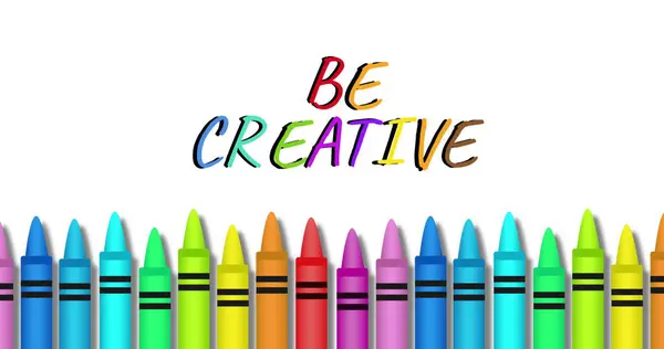 Image Creative Text Pens Creative Month Celebration Concept Digitally Generated — Stock Photo, Image