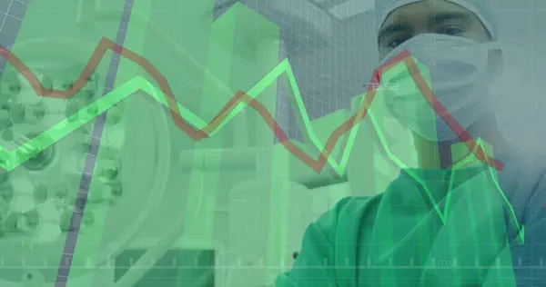 Imagem Estatísticas Processamento Dados Financeiros Sobre Entregador Negócios Globais Financiam — Fotografia de Stock