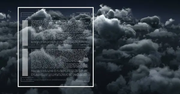 Imagem Processamento Dados Sobre Nuvens Conceito Global Computação Nuvem Negócios — Fotografia de Stock