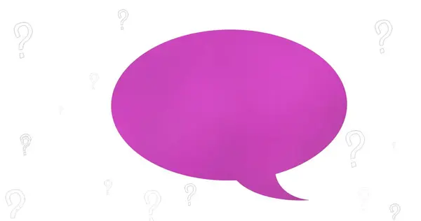 Image Speech Bubble Question Marks White Background Global Education Digital — Stock Photo, Image