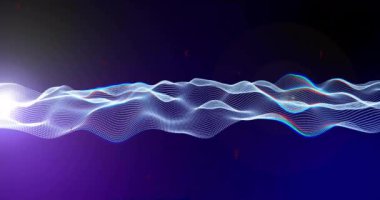 Siyah arkaplan üzerinde parlayan neon ışık yollarının veri transferinin animasyonu. Küresel siber güvenlik, bağlantılar, hesaplama ve veri işleme kavramı dijital olarak oluşturuldu.