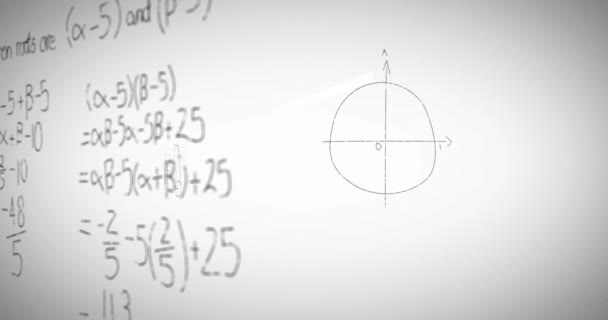 Animation Traitement Données Mathématiques Sur Fond Blanc Connexions Globales Calcul — Video