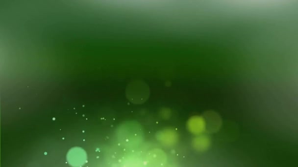 緑色の背景に光るスポットのアニメーション ライト 動きの概念デジタル生成されたビデオ — ストック動画