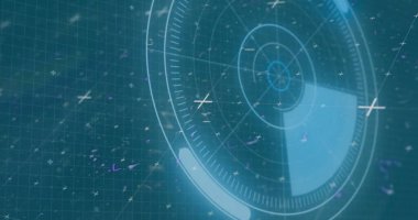 Kapsam taraması ve veri işleme görüntüsü. küresel bağlantılar, dijital arayüz ve dijital olarak oluşturulan güvenlik konsepti.