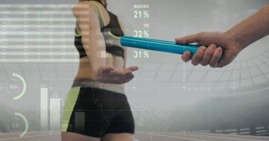 İstatistiksel veri işleme, spor stadyumuna sopayla vurmaya karşı. Spor yarışması ve turnuva konsepti