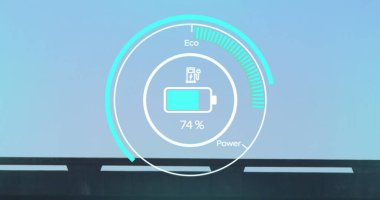 Şehir manzarası üzerinde araba arayüzü resmi. küresel ulaşım, teknoloji ve dijital arayüz kavramı dijital olarak oluşturulmuş görüntü.