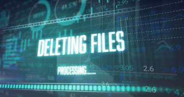 Sunucu odasında veri işleme resmi. Küresel teknoloji, bilgisayar ve dijital arayüz kavramı dijital olarak oluşturulmuş görüntü.