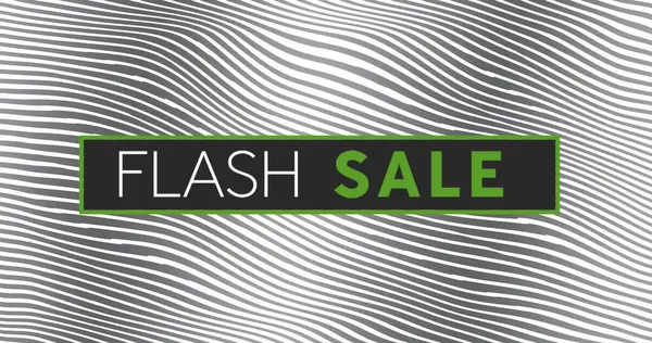 Image Flash Sale Wavy Black White Background Shopping Sales Promotions — Stock Photo, Image