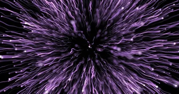 Stock image Digital image of purple light trail exploding against black background. technology background with abstract texture concept