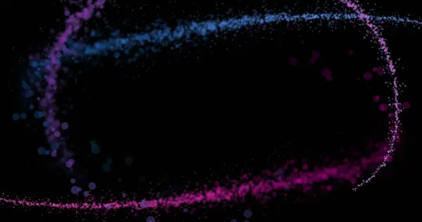 Afbeelding Van Kleurrijke Lichte Paden Vlekken Zwarte Achtergrond Abstract Achtergrond — Stockfoto