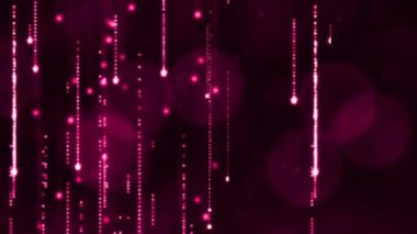 Fırtına bulutları üzerinde kayan yıldızların animasyonu. Soyut arkaplan ve dijital olarak oluşturulan video konseptini şekillendirir.