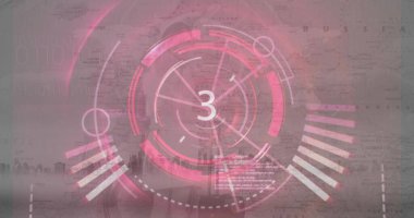 Gri arkaplana karşı 15-0 geri sayım 