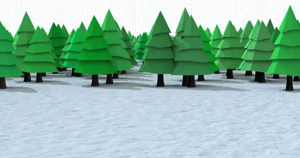 冬の風景における木の写真 クリスマス お祝いのコンセプトデジタル生成画像 — ストック写真