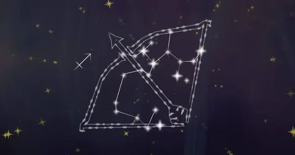 Image Sagittarius Star Sign Clouds Smoke Background Astrology Horoscope Zodiac — Stock Photo, Image