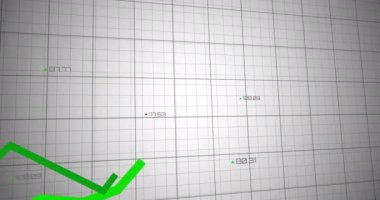 Beyaz zemin üzerinde veri işleme üzerinde diyagram animasyonu. Küresel teknoloji, sosyal medya ve dijital arayüz kavramı dijital olarak oluşturulmuş video.