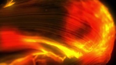 Siyah arkaplanda hareket eden kırmızı şekillerin animasyonu. Teknoloji, şablon ve dijital arayüz kavramı dijital olarak oluşturulmuş video.