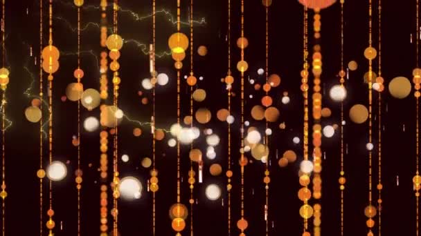 Анимация Падающих Звезд Над Светлыми Пятнами Абстрактный Фон Формирует Концепцию — стоковое видео