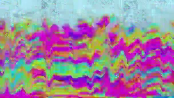 氷の背景の上を移動するカラフルな形のアニメーション 色とデジタルインターフェースのコンセプトデジタル生成ビデオ — ストック動画