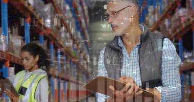 Küre ve bağlantı ağlı metin görüntüsü. Dijital arayüz teknolojisi ve ağ konsepti dijital olarak oluşturuldu.