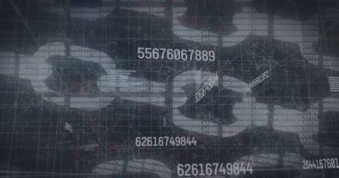 Bağlantı ağı üzerinden finansal veri işleme resmi. Küresel finansman, bilgisayar ve dijital arayüz kavramı dijital olarak oluşturulmuş görüntü. 