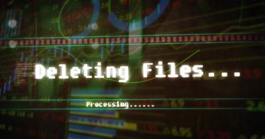 Sunucu üzerinde veri işleme resmi. Küresel teknoloji, bilgisayar ve dijital arayüz kavramı dijital olarak oluşturulmuş görüntü.